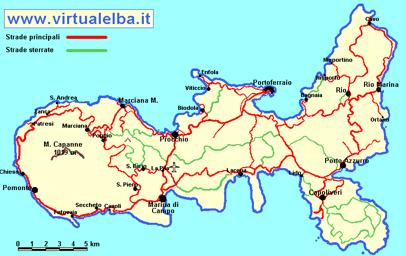Mapa Isla de Elba