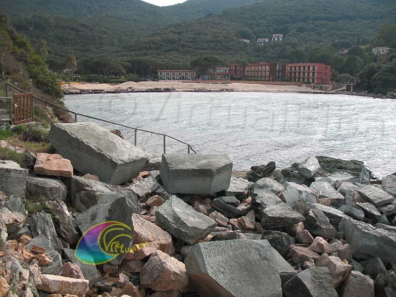 Procchio Cipollino Mármol Agnone restos de procesamiento