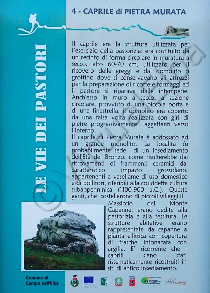 Cartel descriptivo de Pietra Murata