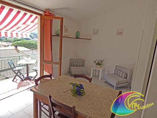Salón con terraza Apartamento Emma