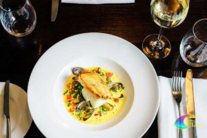 Plato de marisco con pescado de Elba