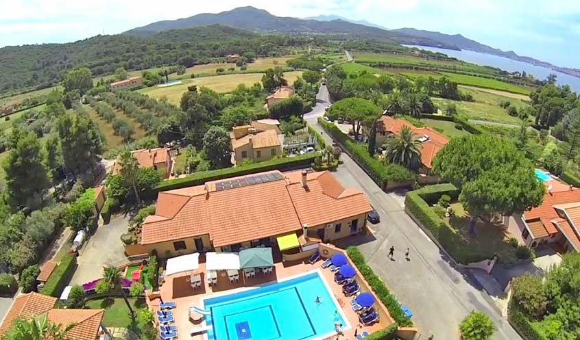 Residence Alithai Isola d'Elba foto aerea